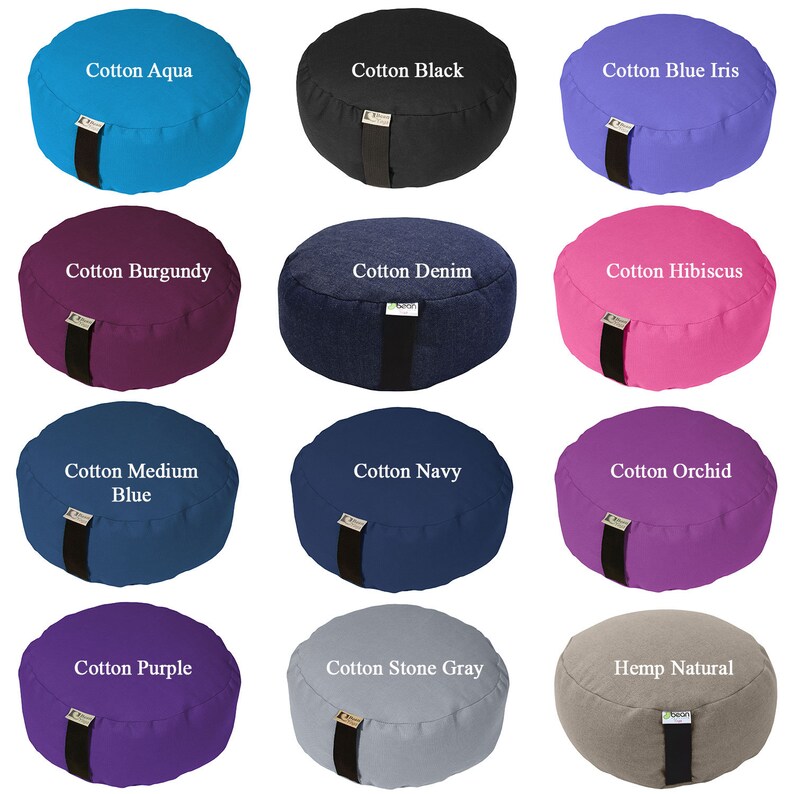 Zafu Meditation Buckwheat Cushion  Floor Pillow  Buckwheat image 1