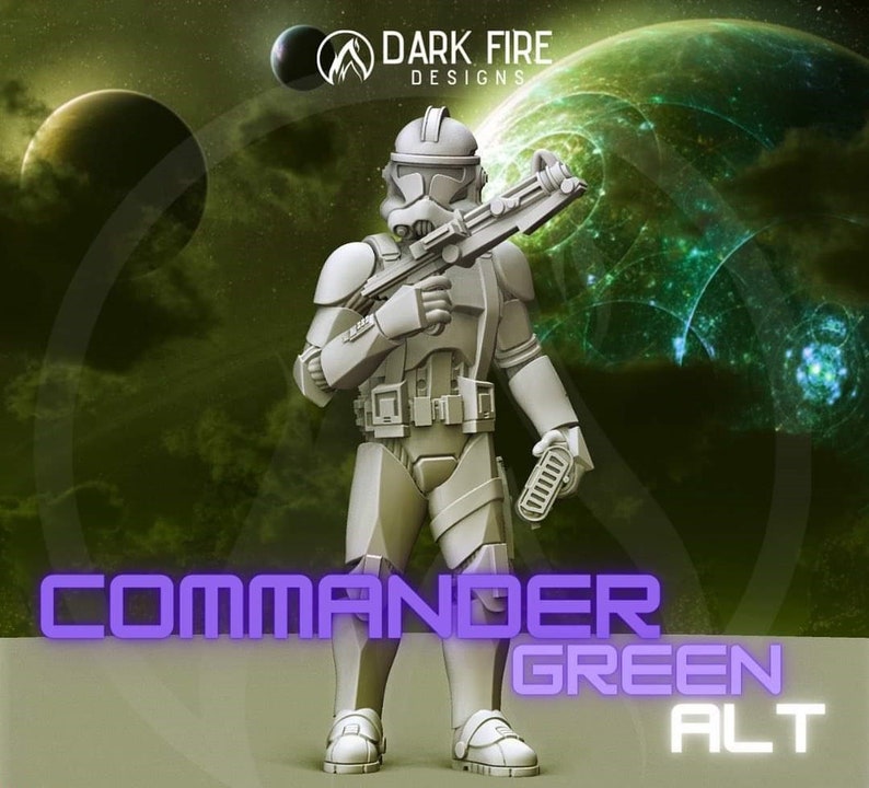 Commander Green (4 versions) - DARK FIRE | Legion compatible - 3D printed ALT