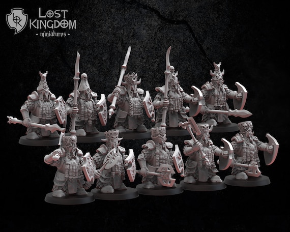 Chaos Dwarves Warriors Maghmorin | D&D | Pathfinder | Aos | Old