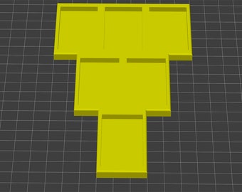 Cavaleriebasisadapter Trays 25 x 50 mm naar 30 x 60 mm - "Old World"-compatibel - 3D-geprint