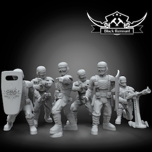 CSA - Corporate Sector Authority troops (6) - BLACK REMNANT | Legion compatible - 3D printed