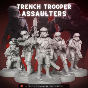 Trench Trooper Assaulters (5) - DARK FIRE | Legion compatible - 3D printed