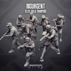 Insurgent Elite Field Troopers (8) - SKULLFORGE | Legion compatible Imperial Assault 3D printed