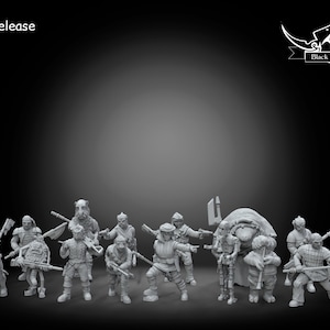 Slug&#39;s Warband (17) - BLACK REMNANT | Legion compatible - 3D printed