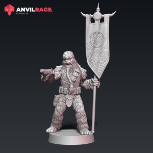 Furry standard bearer - Anvilrage Studios | Legion compatible - 3D printed