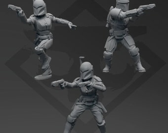 Exiled Valkyries - Mandalorian - Mandos - SKULLFORGE | Legion compatible - 3D printed