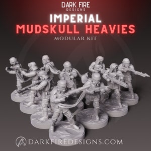 Esquadrão Imperial Mudskull Heavies - DARK FIRE | Compatível com Legion - Impresso em 3D