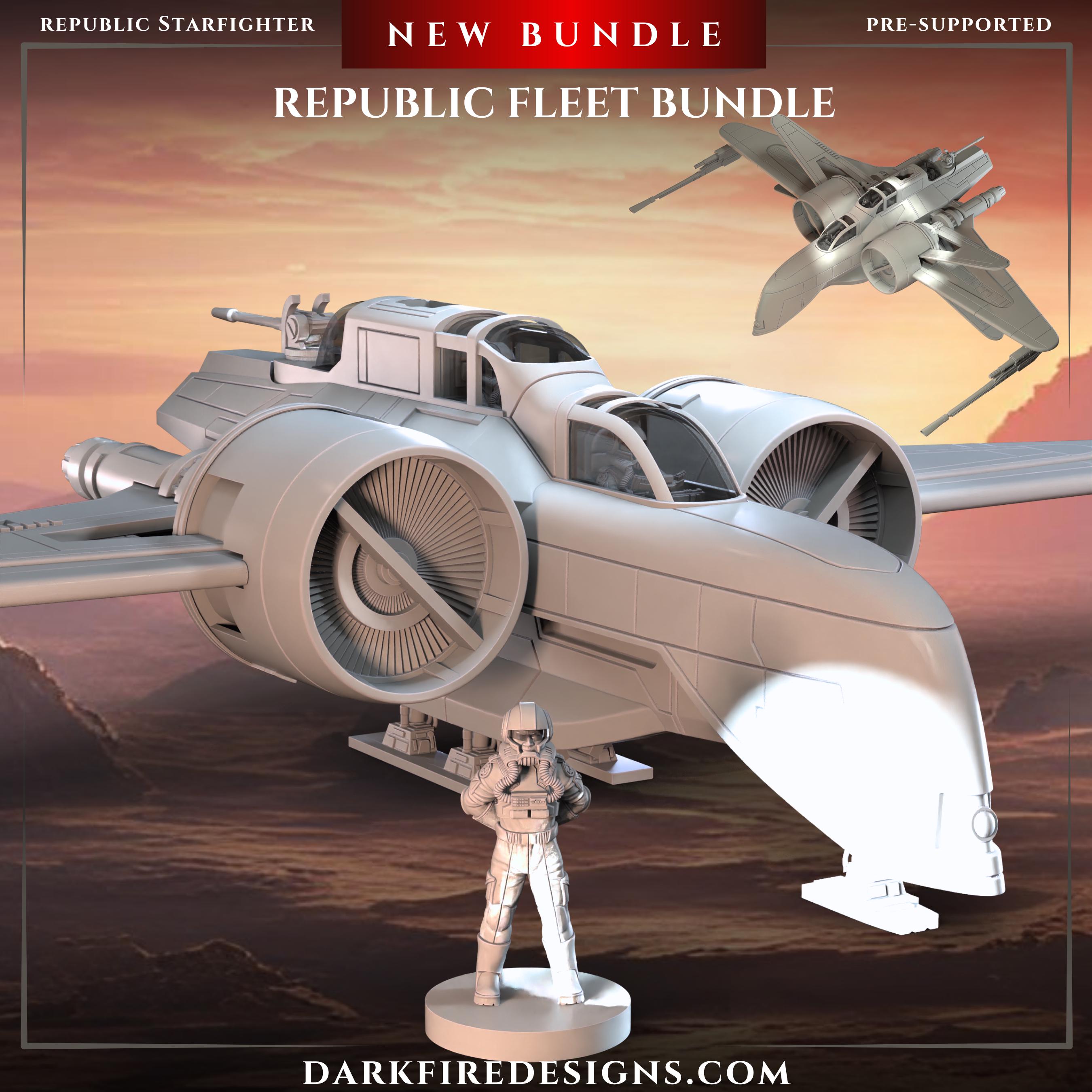 ARC-170 Starfighter (1) - DARK FIRE | Legion Compatible - 3D