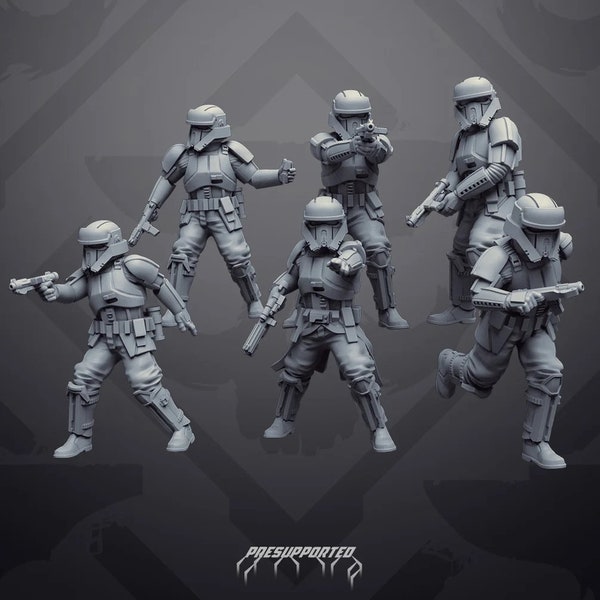 Beach Trooper Security Guards (6) - SKULLFORGE | Legion compatible Imperial Assault 3D printed