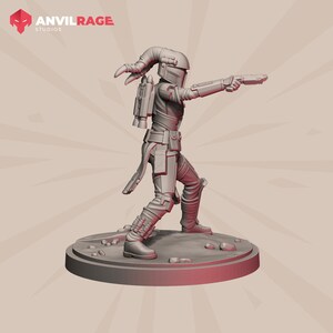 Mercenary alien Girl Anvilrage Studios Shatterpoint compatible 3D printed image 4