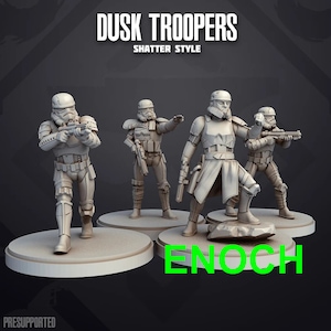 Dusk Troopers e Enoch - SKULLFORGE | "Compatível com Shatterpoint" - Impresso em 3D