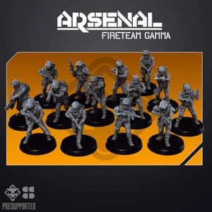 Arsenal: Fireteam Gamma (14) MODULAR - SKULLFORGE | 3D printed
