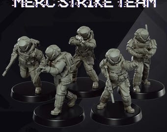 Merc Strike Team (5) - SKULLFORGE | 3D printed