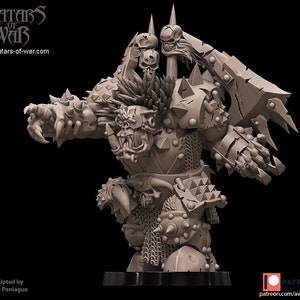 Black Orc Warboss (4 to choose) - &quot;Avatars of War&quot; | D&D | Pathfinder |  | AoS | Fantasy | 3D printed