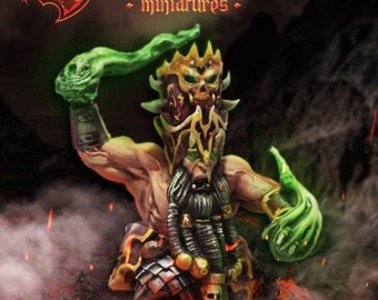 Chaos Dwarf Sorcerer - Maghmorin | D&D | Pathfinder | AoS | Old World | 3d printed