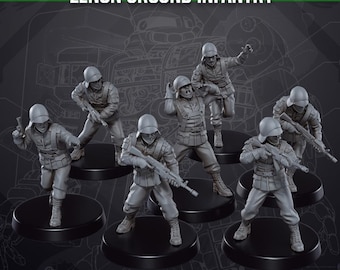 Zenon Ground Infantry (7) - SKULLFORGE | 3D printed