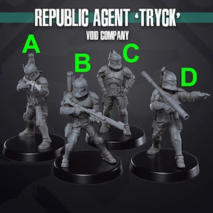 共和国エージェント「トリック」 - SKULLFORGE | Legion対応のImperial Assault 3Dプリント