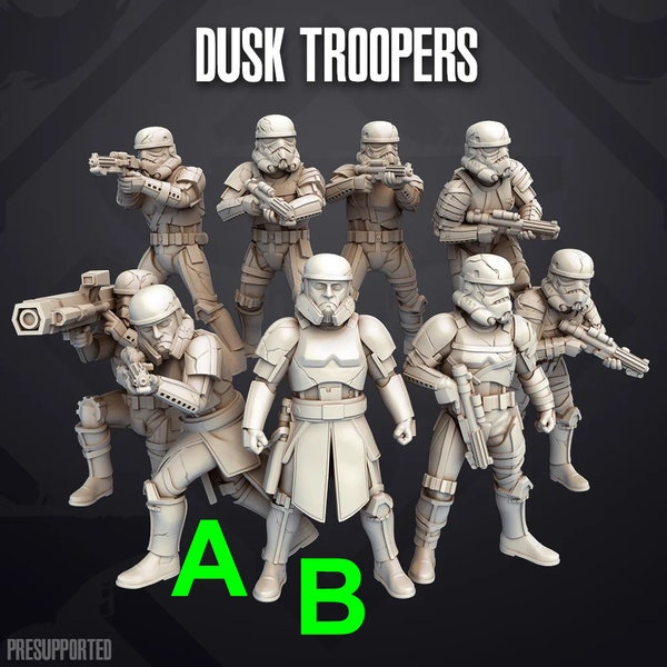 Dusk Troopers & Enoch - SKULLFORGE | Legion compatible Imperial Assault 3D printed