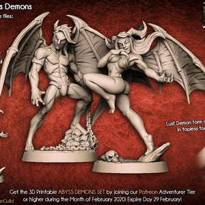 Lust Demons (Demons Pin-ups) | Artisan Guild | Dungeons and Dragons | D&D | DnD | Pathfinder