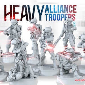 Heavy Alliance troopers - War Bear Studios | Legion compatible - Imperial Assault - 3D printed
