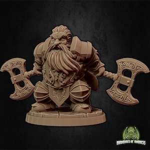 Sinar The Fearless - Kickstarter &quot;Hold my Dwarf&quot; | D&D | Pathfinder |  | AoS | Fantasy | Dwarves | 3D printed