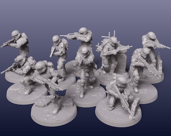 Drop Special Weapons Troopers  - DARK FIRE | 3D printed