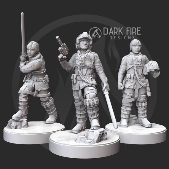 Figurine Luke Skywalker Impression 3D - Pour Star Wars Legion & Shatterpoint - Miniature