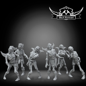 Nightsister zombies (6) - BLACK REMNANT | Legion compatible - 3D printed