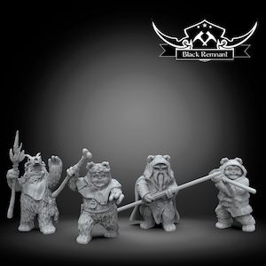 Bear warriors BLACK REMNANT Legion compatible 3D printed 4 LEADERS