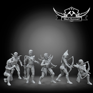 Nightsisters (6) - BLACK REMNANT | Legion compatible - 3D printed