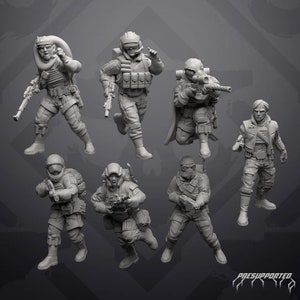 Insurgent Paratroopers Set 1 (7) - SKULLFORGE | Legion compatible - 3D printed