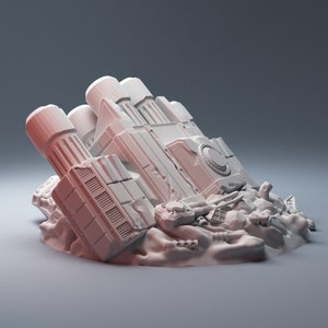 Crashed DX-235 Freighter Ship | Legion - Imperial Assault compatible | 3D printed