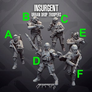 Insurgent Urban Drop Troopers - SKULLFORGE | Legion compatible Imperial Assault 3D printed