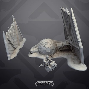 Kraschad Authority Space Fighter - SKULLFORGE | Legion-kompatibel - 3D-utskriven