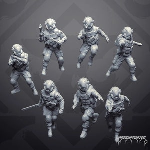 Frontier Mercenaries (7) - SKULLFORGE | Legion compatible - 3D printed