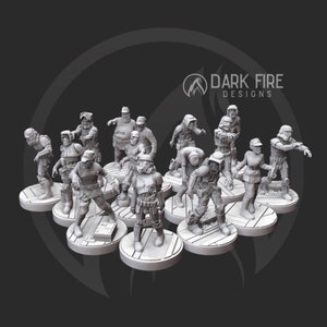 Zombie Horde BUNDLE (15) - DARK FIRE | Legion compatible - 3D printed