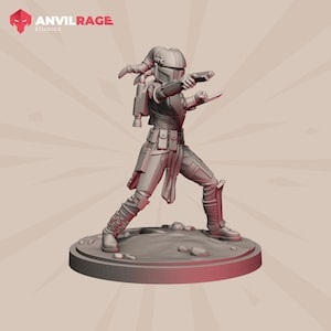 Mercenary alien Girl Anvilrage Studios Shatterpoint compatible 3D printed image 1