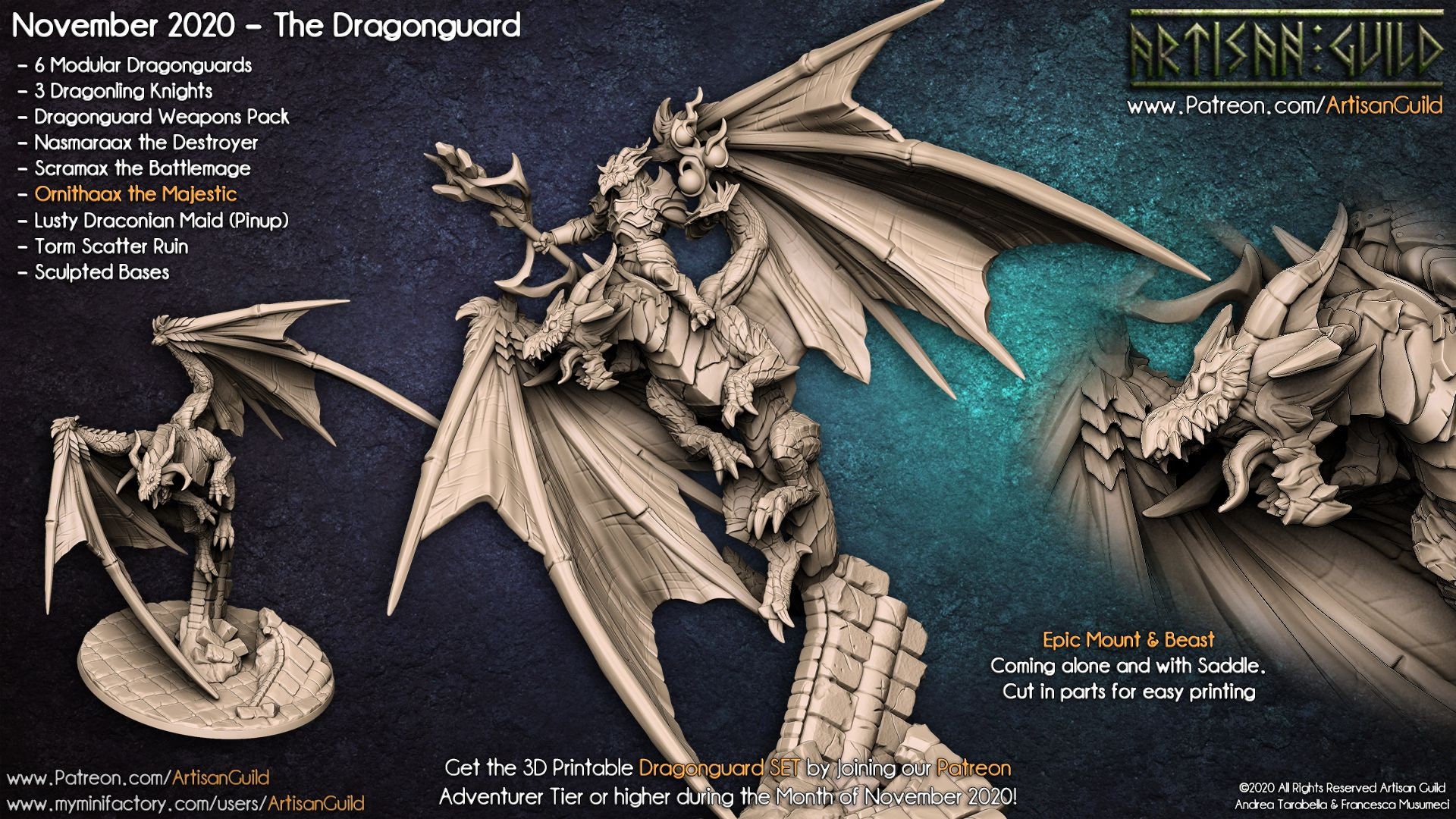 D&D Dragonling Knight Riders AU AoS -Warhammer Age of Sigmar RPG Artisan Guild Dungeons Dragons