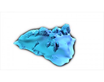 Snow Rocks (4) | 3d printed | Fantasy | Terrain | Scenery | Ruins | LOTR | Lord of the rings |  | Dungeons & Dragons | Pathfinder