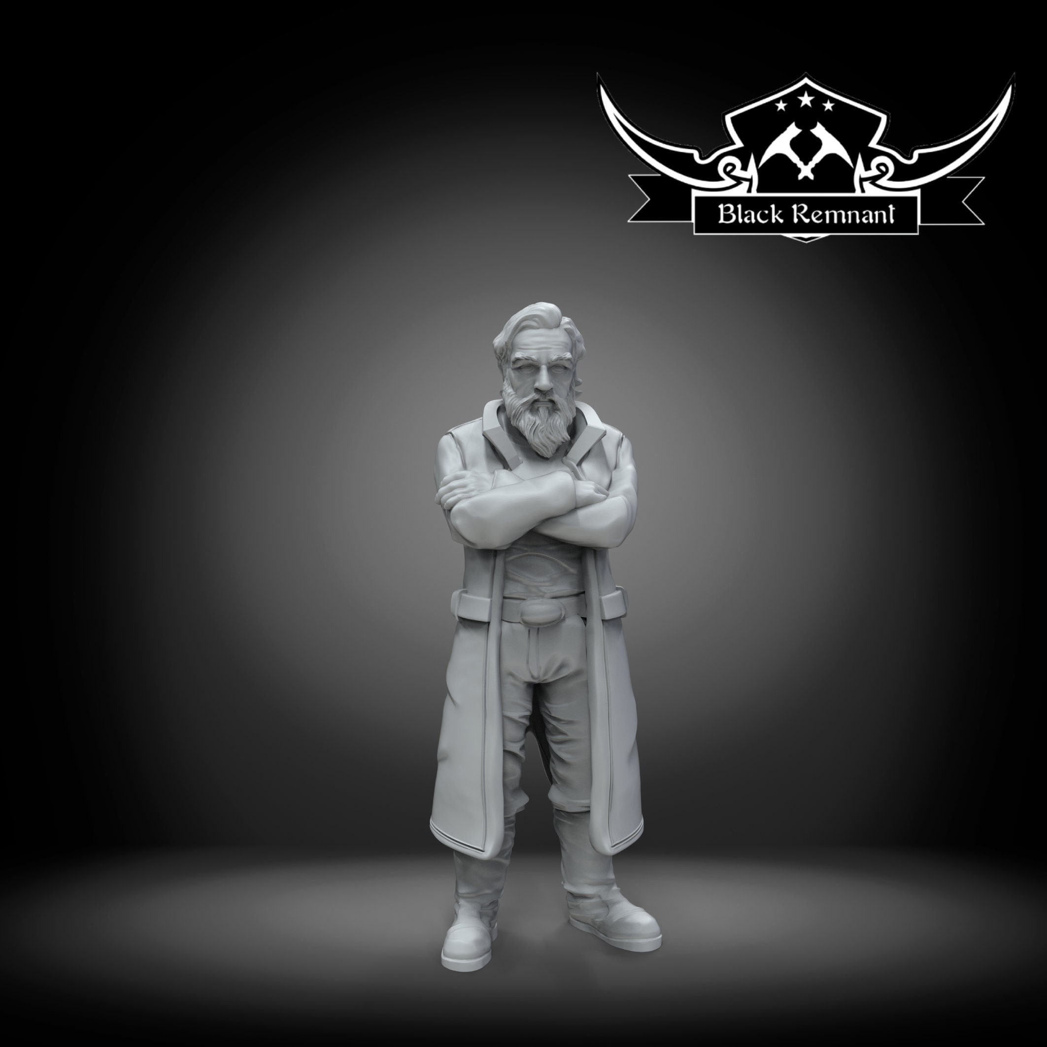 Commandant Jan Dodonna - ZWART REST | Compatibel met Legion: 3D-geprint