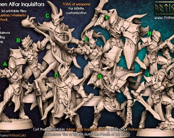 Dark Elves (modular) - 10 to choose | Artisan Guild | Dungeons and Dragons | D&D | DnD |Pathfinder |  | AOS | Dark Elf | Druchii