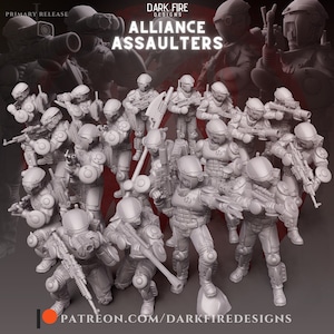 Alliance Assaulters - DARK FIRE | Legion compatible - 3D printed