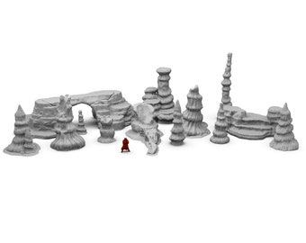 Large Rock scatter Set (13) | Legion compatible scenery - Imperial Assault | Star Wars - 3D printed