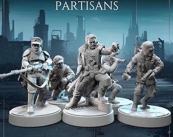 Alliance Partisans (5) - DARK FIRE | Legion compatible - 3D printed