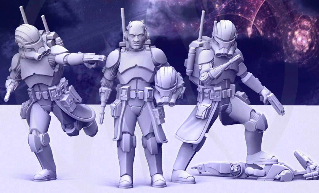 Star Wars Legion - Bad Batch Order 99 Squad (5) 3D Resin Printed
