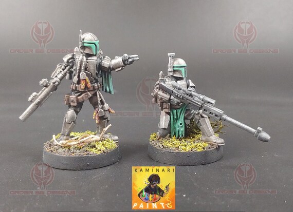 Green Bounty Hunter – Star Wars Legion – Miniatura Stampata In 3D In Resina (non Dipinta)
