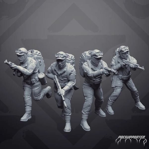 Insurgent Wetworks operatives (4) - SKULLFORGE | Legion compatible - Imperial Assault - 3D printed