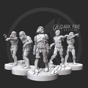 Zombie Trooper Horde (SET B) - DARK FIRE | Legion compatible - 3D printed