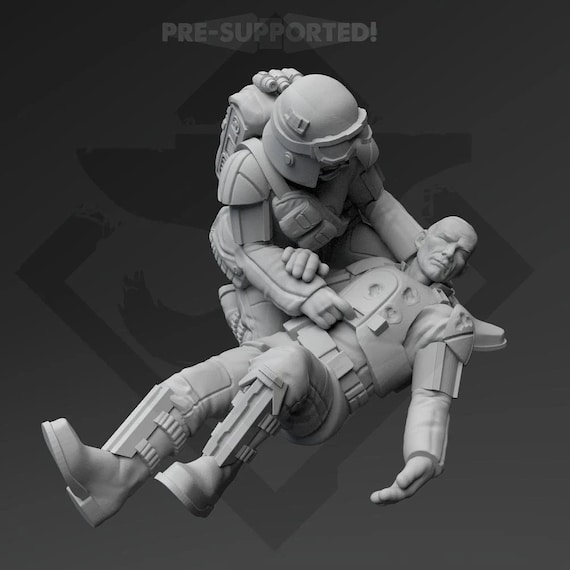 Wounded Trooper Objective Token SKULLFORGE Legion | Etsy