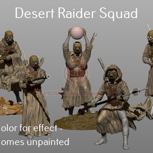 Desert Raider Squad (7) - ORDER66 | Legion compatible Imperial Assault - 3D printed